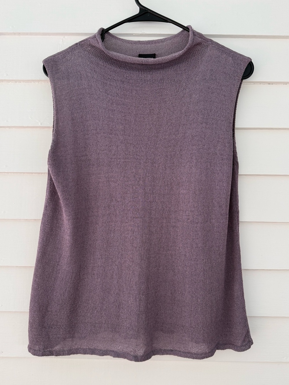 Eileen Fisher |  Sleeveless Knit Top Purple Mauve Lightweight Size Medium